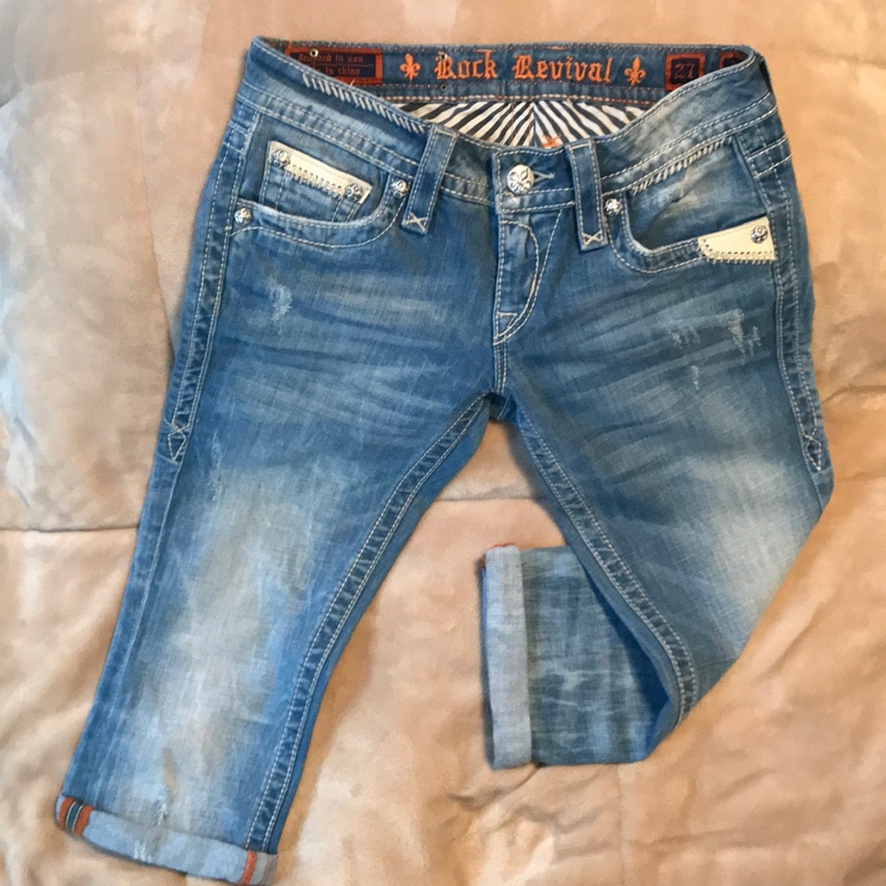 Rock Revival Embellished capris Jean